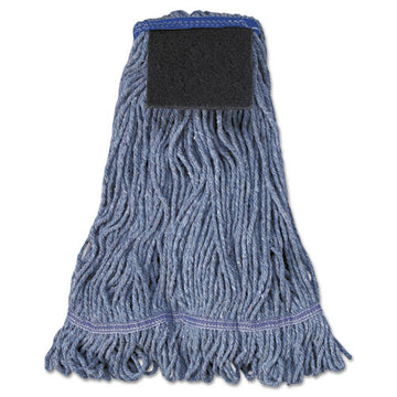 Boardwalk® Mop Head, Loop-end, Cotton With Scrub Pad, Large, 12-carton freeshipping - TVN Wholesale